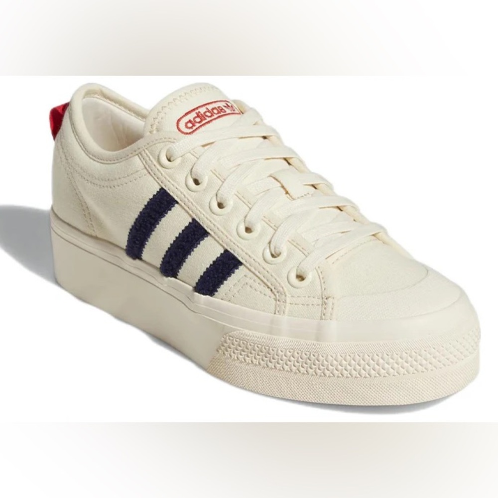Adidas Nizza Platform Sneakers cream white night sky